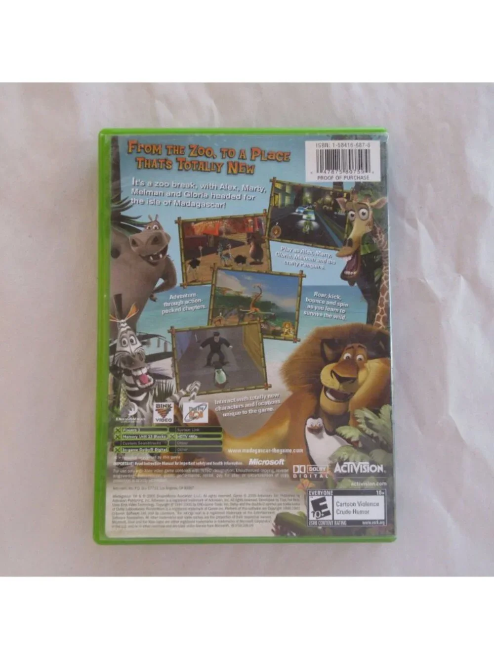 Madagascar Microsoft Xbox 2005 Video Game with Manual